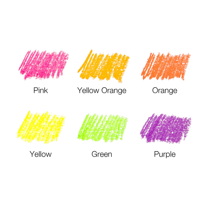 Micador Large Oil Pastels Fluoro 12 Pack