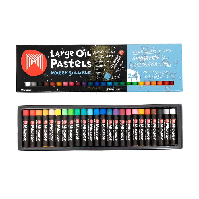 Micador Large Oil Pastels Watersoluble 24 Pack