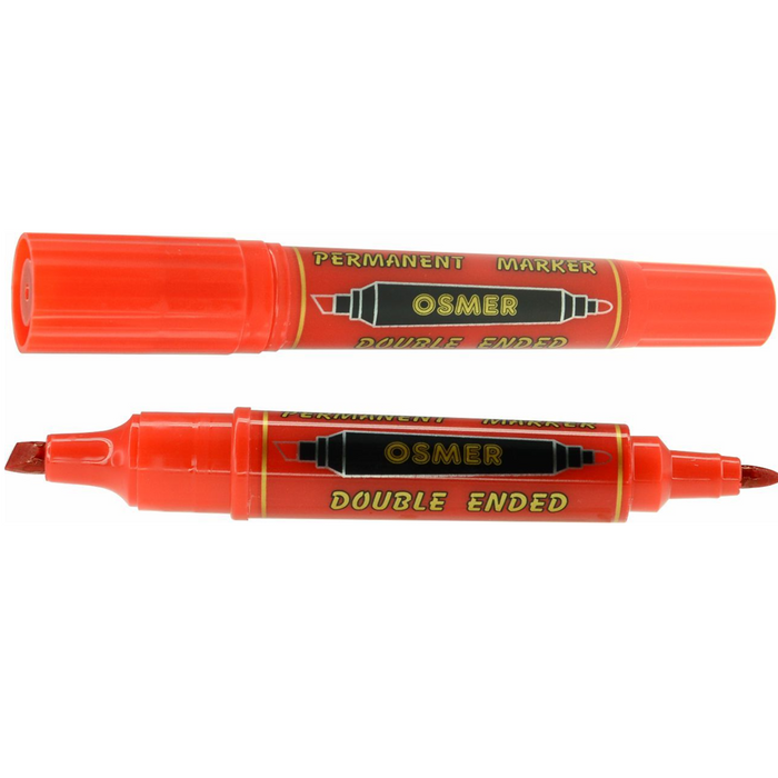 Osmer Double Ended Permanent Marker Dozen - Red