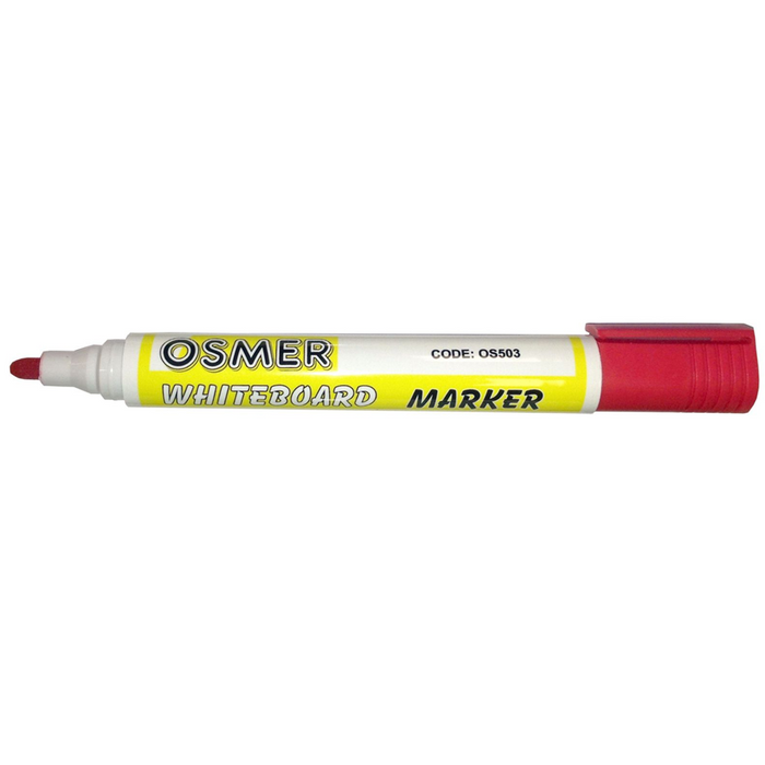 Osmer Whiteboard Marker Bullet Tip Dozen - Red
