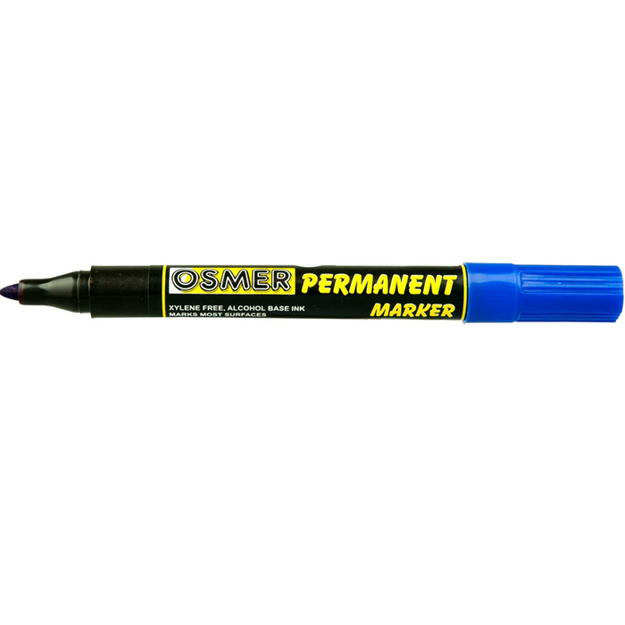 Osmer Permanent Markers Bullet Tip Dozen - Blue
