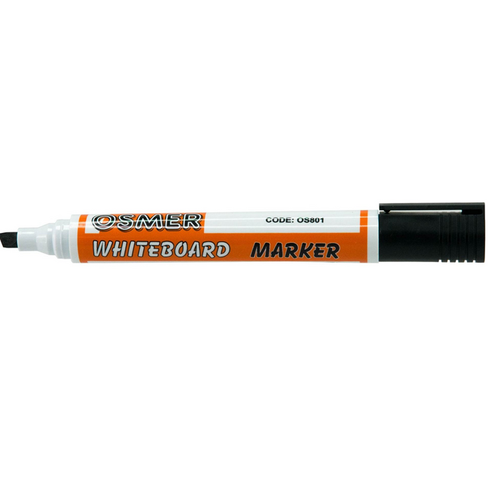Osmer Whiteboard Marker Chisel Tip Dozen - Black