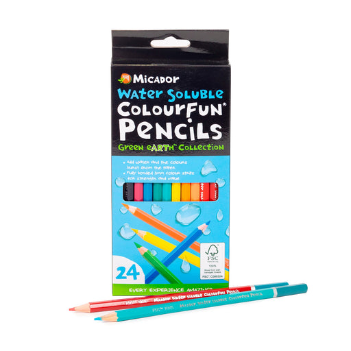 Micador Colourfun Watersoluble Pencils 24 Pack