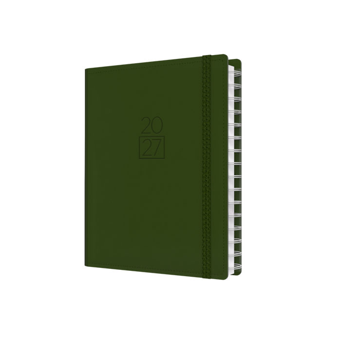 2027 Calendar Year Diary/Planner - 12 Month A5 Week to View - Soft PU Cover - Collins Plan + Note