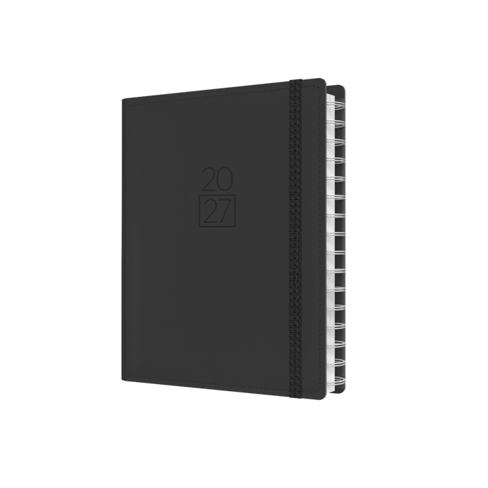 2027 Calendar Year Diary/Planner - 12 Month A5 Week to View - Soft PU Cover - Collins Plan + Note