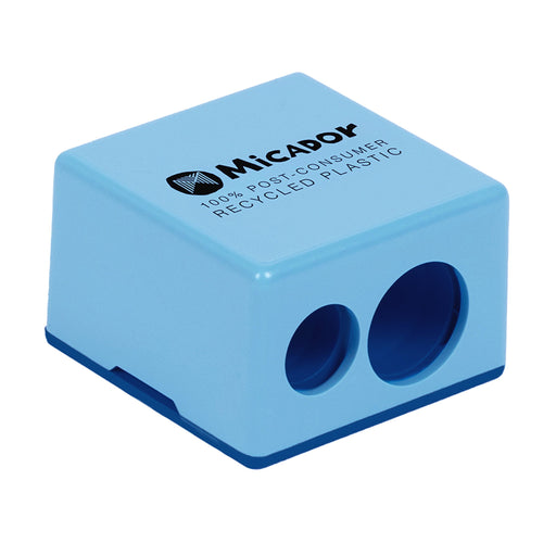 Micador Future Sharpener Double Hole with Lid Blue