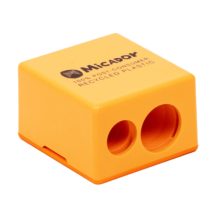 Micador Future Sharpener Double Hole with Lid Orange