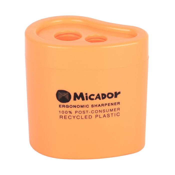 Micador Future Ergonomic Sharpener Double Hole Orange