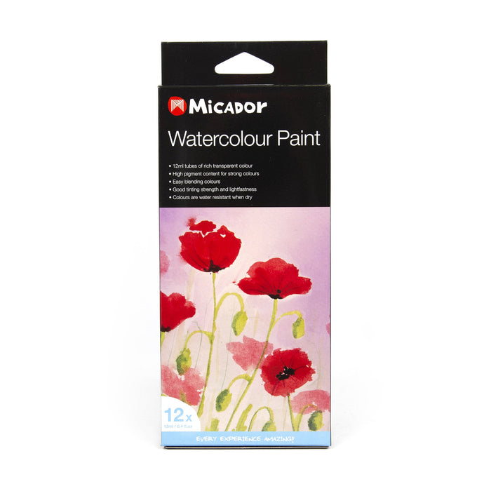 Micador Watercolour Paint Tube Set 12x12ml