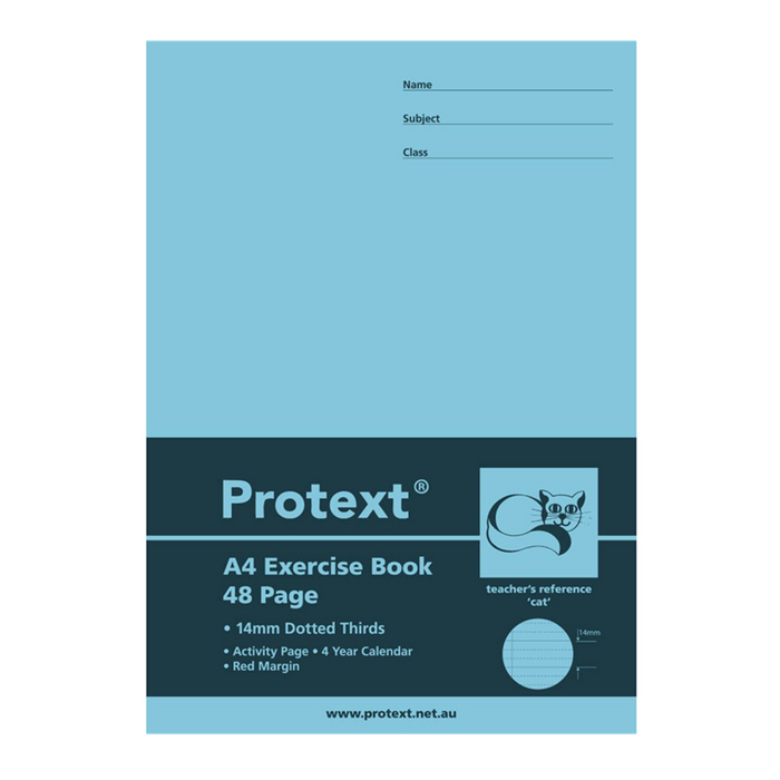 Protext A4 14mm Dotted Thirds Exercise Book - 48 Pages
