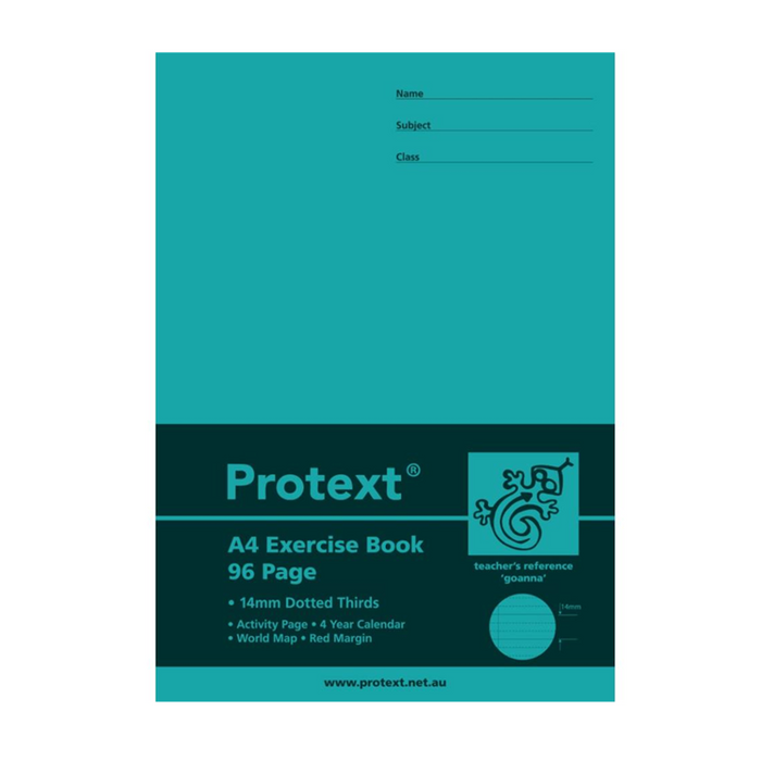Protext A4 14mm Dotted Thirds Exercise Book - 96 Pages