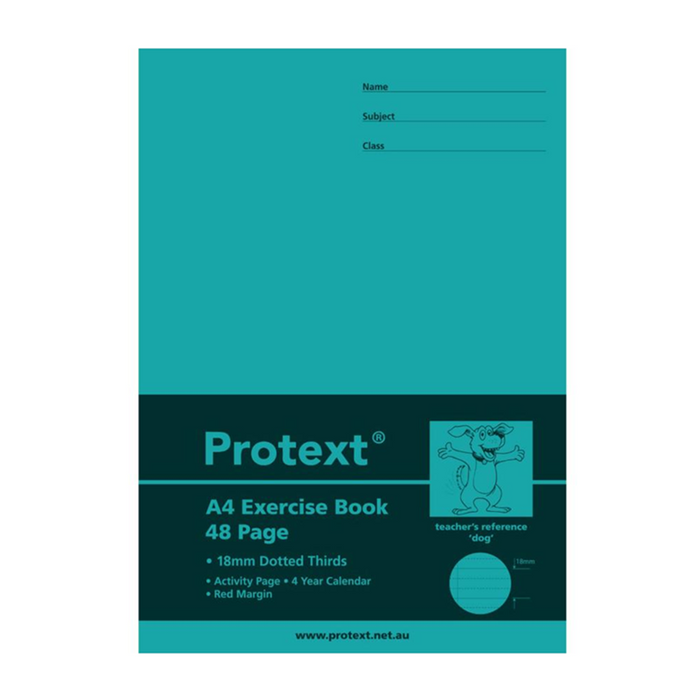 Protext A4 18mm Dotted Thirds Exercise Book - 48 Pages