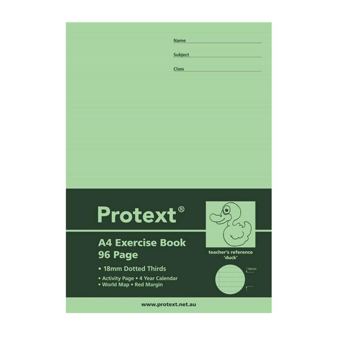 Protext A4 18mm Dotted Thirds Exercise Book - 96 Pages