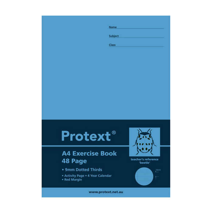 Protext A4 9mm Dotted Thirds Exercise Book - 48 Pages