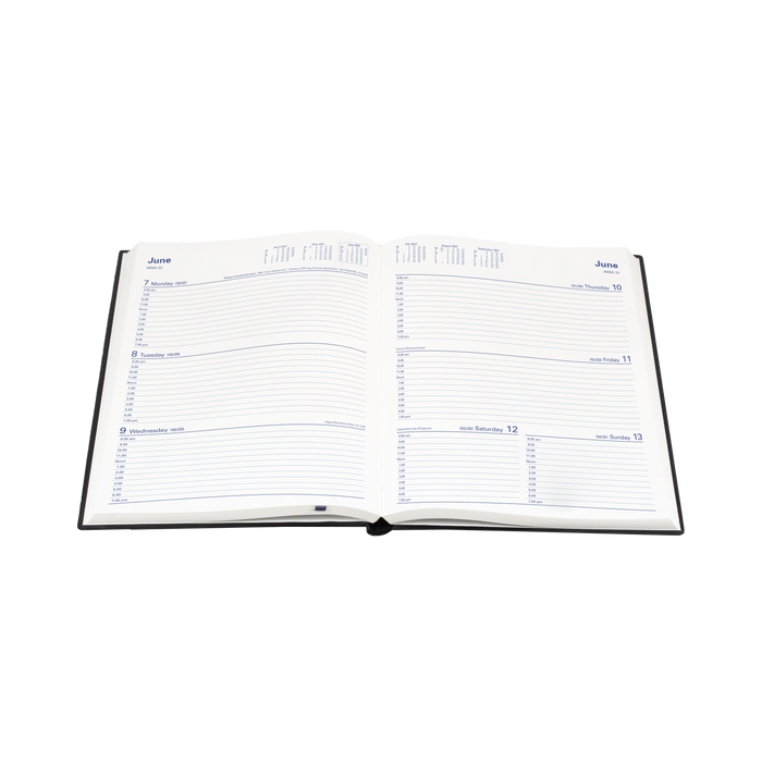 2027 Calendar Year Diary/Planner - 12 Month Manager Week to View - PVC Cover - Collins Belmont Range