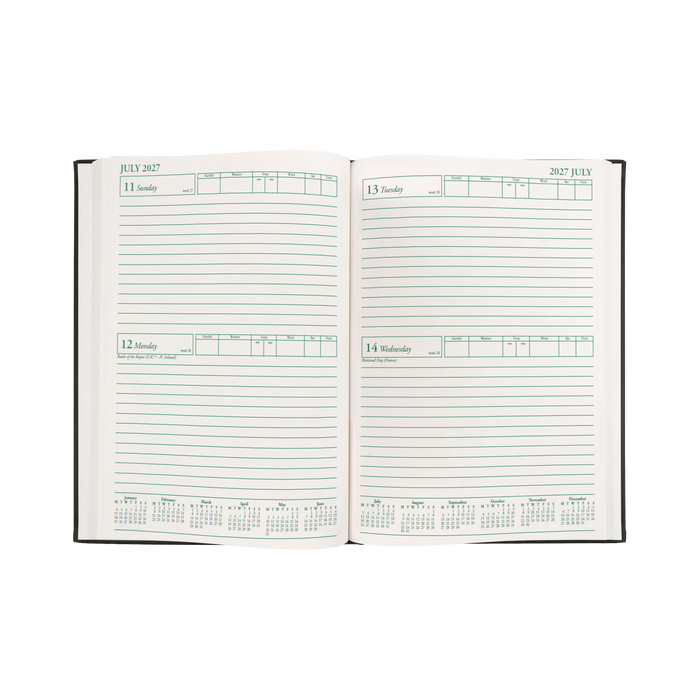 2027 Calendar Year Diary/Planner - 12 Month A4 2 Days to a Page - Hard Cover - Collins Farmer/Rural