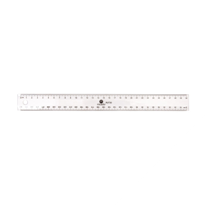 Micador 30cm Clear Plastic Ruler