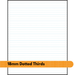 Quill Dotted Thirds Paper 18mm 60gsm A4 Pack 500 White
