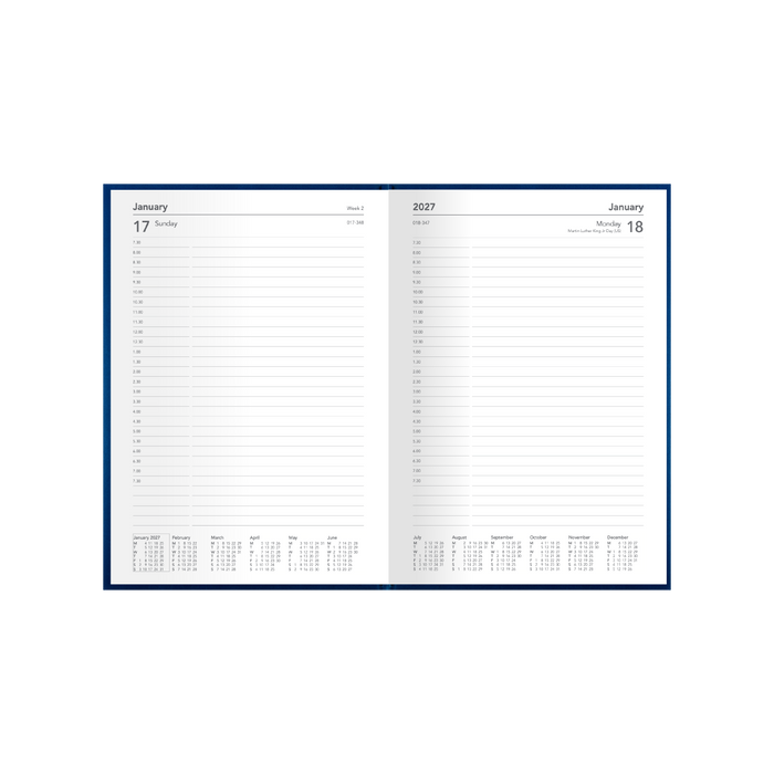 2027 Calendar Year Diary/Planner - 12 Month A5 Day to Page - Hard Cover - Collins Silhouette Range