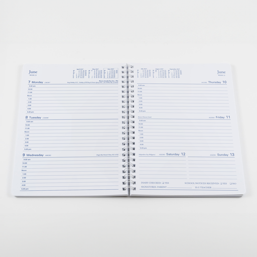 2027 Calendar Year Diary/Planner - 12 Month A5 Week to View - Spiral Bound - Soft Cover - Collins