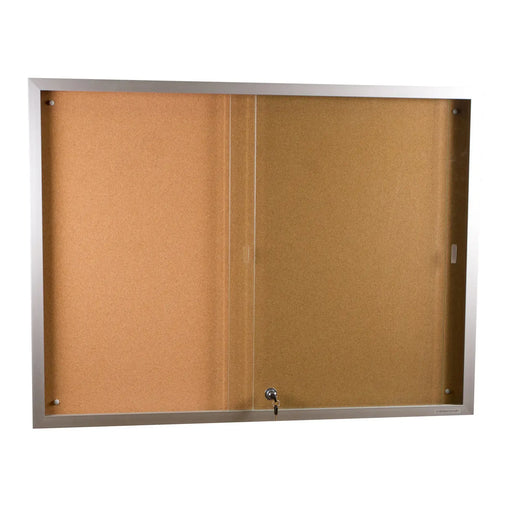 Sliding Glass Door Notice Case - Cork