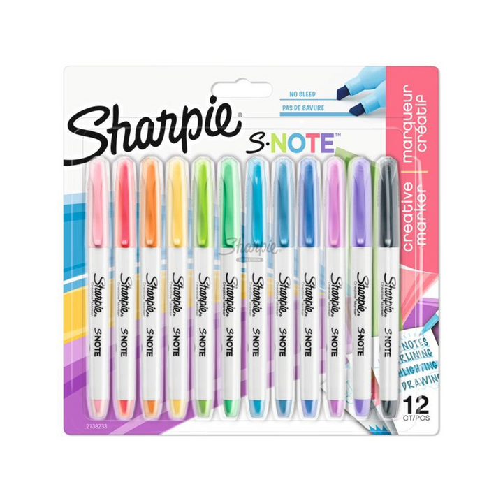 Sharpie S-Note Markers - 12 Pieces