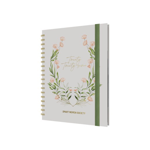 2027 Calendar Year Diary/Planner - 12 Month B5 Week to View - Wiro Bound in Beige - Collins Smart