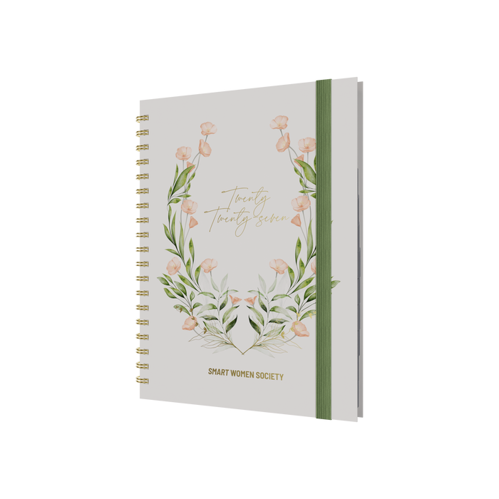 2027 Calendar Year Diary/Planner - 12 Month B5 Week to View - Wiro Bound in Beige - Collins Smart