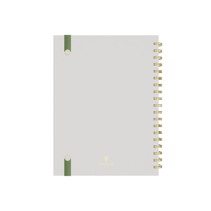 2027 Calendar Year Diary/Planner - 12 Month B5 Week to View - Wiro Bound in Beige - Collins Smart