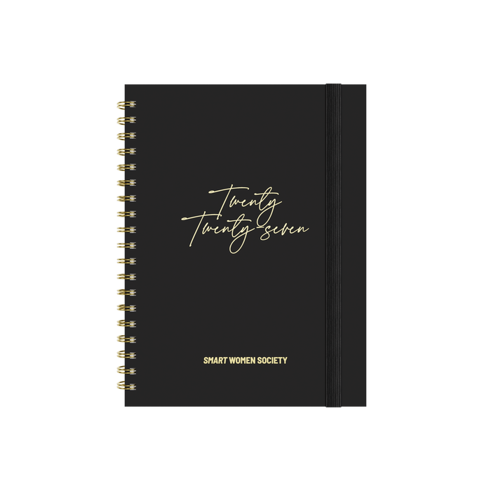 2027 Calendar Year Diary/Planner - 12 Month B5 Week to View - Wiro Bound in Charcoal - Collins