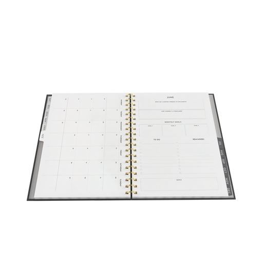 2027 Calendar Year Diary/Planner - 12 Month B5 Week to View - Wiro Bound in Beige - Collins Smart