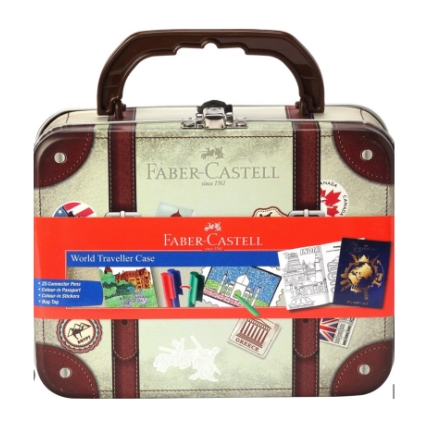 World Traveller Case (30 Connector Pens, Colour-In Passport and Stickers & Bag Tag)