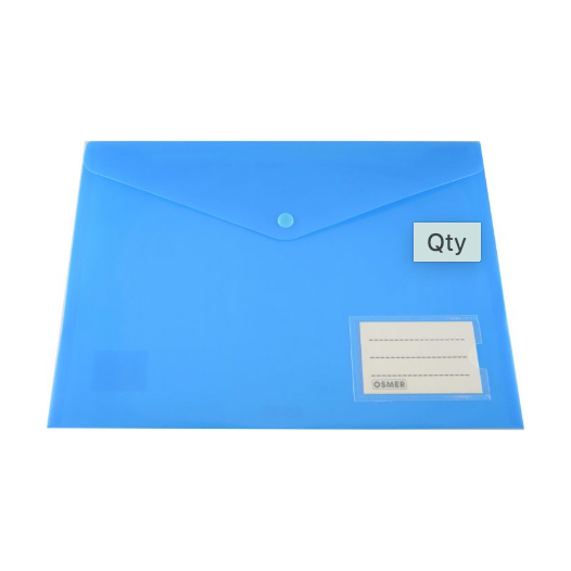 Blue A4 Document Wallet