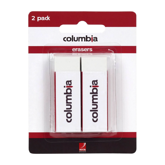 Columbia Basic Erasers 2 Pack