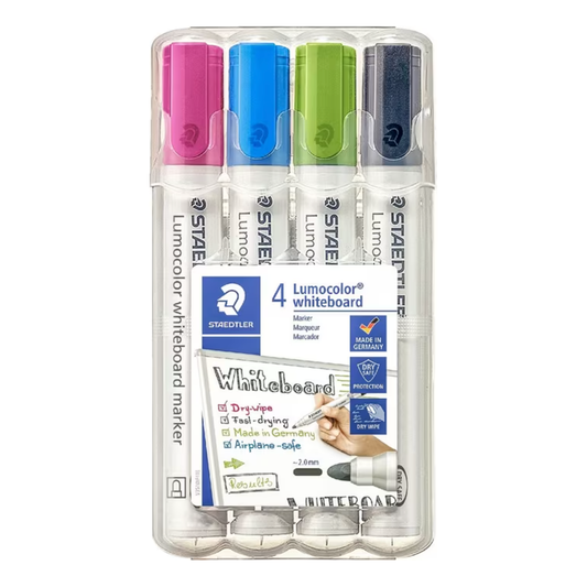 Staedtler Lumocolor Whiteboard Markers Bullet Brights 4 Pack