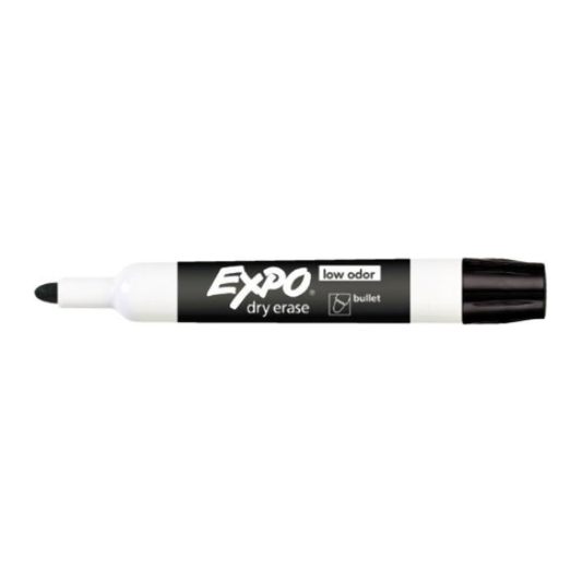 Expo Whiteboard Marker Bullet Black (Individual or 12 Pack)
