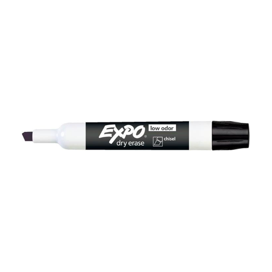 Expo Whiteboard Marker Chisel Tip Black (Individual)