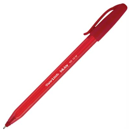 Paper Mate InkJoy 100ST 1.0mm Ballpoint Pens Red (Individual or 50 Pack)