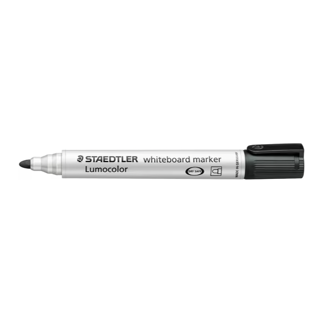 Staedtler Lumocolor Whiteboard Marker Bullet Tip - Black (Individual)