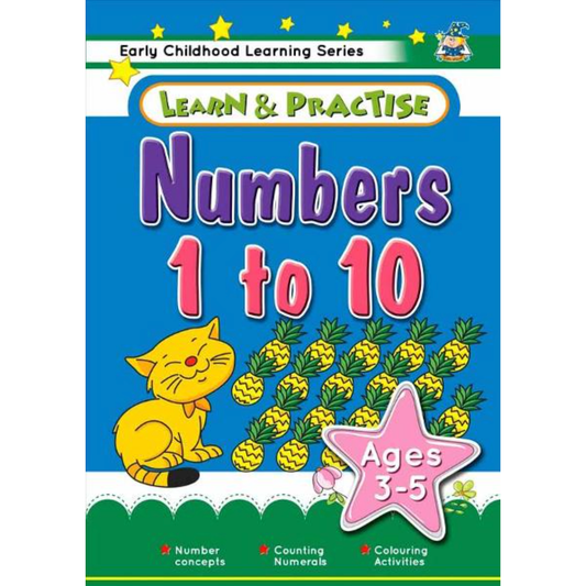 Learn & Practice Workbook Numbers 1 to 10 (Ages 3 - 5)