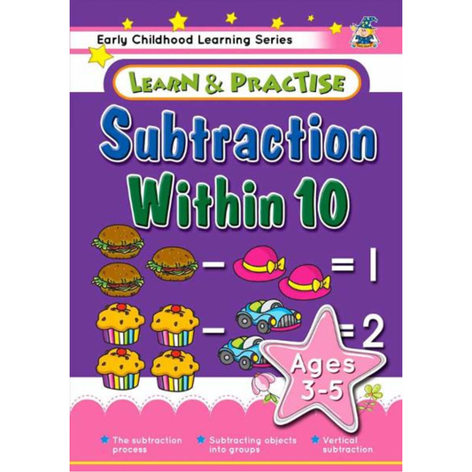 Learn & Practice Workbook Subtraction within 10 (Ages 3 - 5)