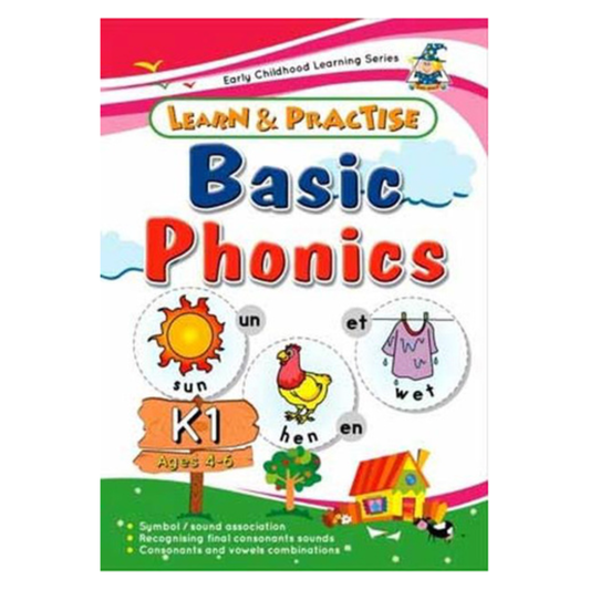Learn & Practice Workbook Basic Phonics K1 (Ages 4 - 6)