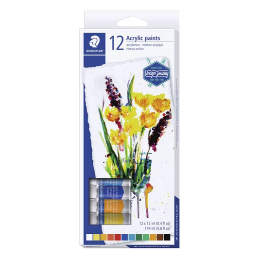Staedtler Acrylic Paints Assorted (12 Pack)