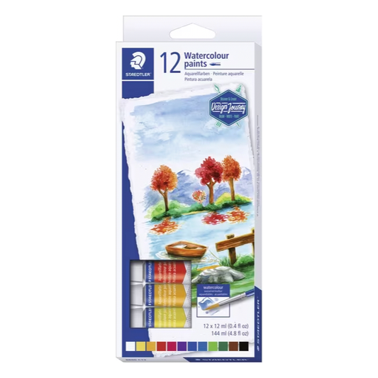 Staedtler Watercolour Paints Assorted (12 Pack)
