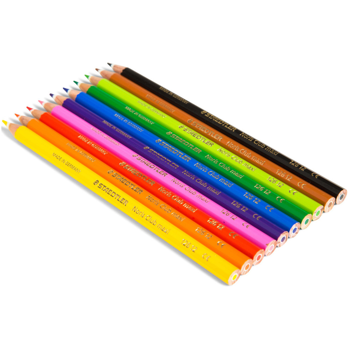 STAEDTLER NORIS CLUB MAXI LEARNER COLOURED PENCILS ASSORTED PACK 10