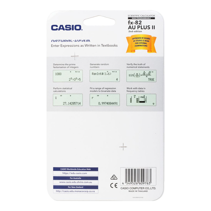 Casio fx-82AU PLUS II 2nd Edition Scientific Calculator
