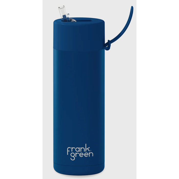 Frank Green 595mL Stainless Steel Ceramic Reusable Bottle with Straw Lid