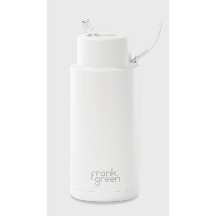 Frank Green 1L Stainless Steel Ceramic Reusable Bottle with Straw Lid