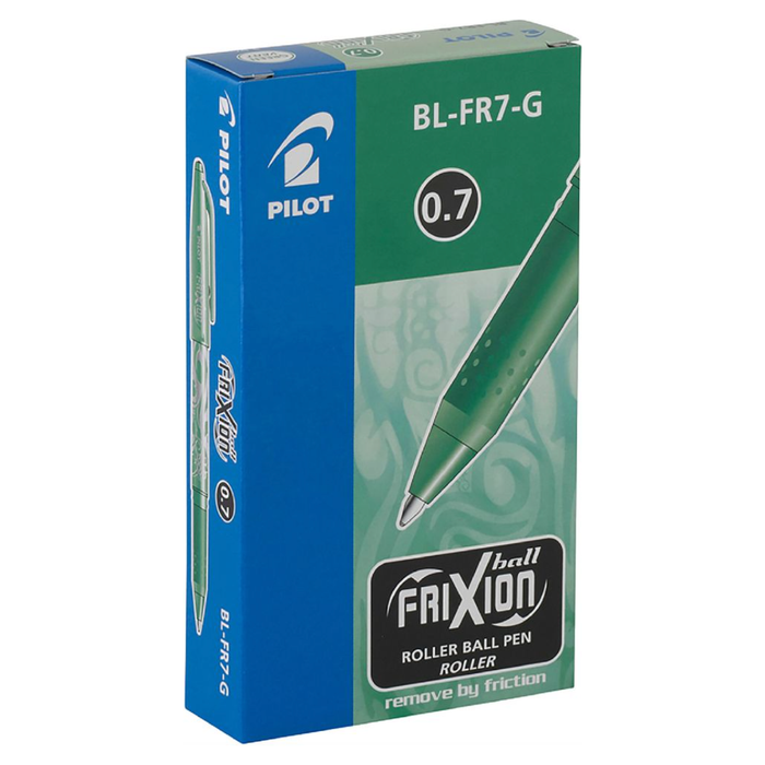 Pilot Frixion Ball Erasable Gel Pen 0.7mm Green (Assorted Sizes)