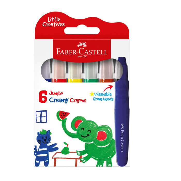 Faber-Castell Little Creatives Jumbo Creamy Crayon 6pk